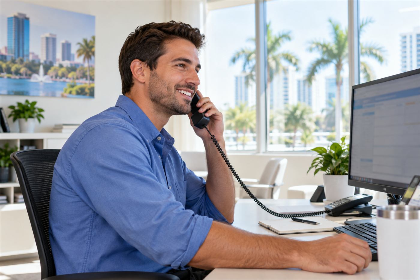 Mobile locksmith at work in Orlando